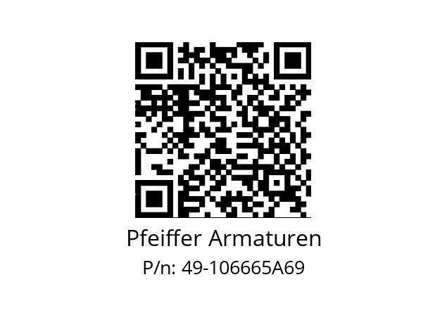   Pfeiffer Armaturen 49-106665A69