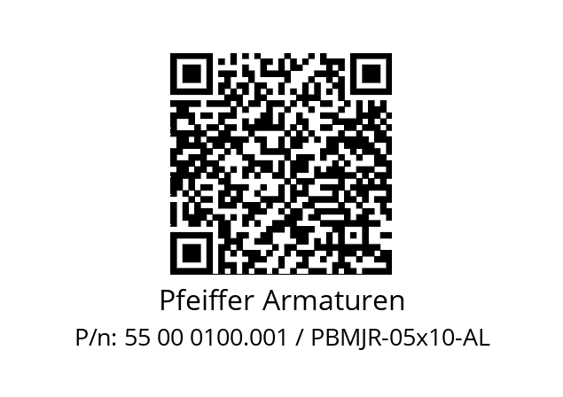   Pfeiffer Armaturen 55 00 0100.001 / PBMJR-05x10-AL