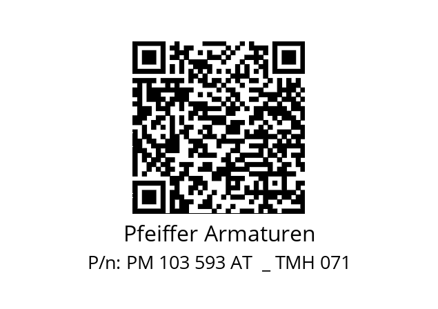   Pfeiffer Armaturen PM 103 593 AT  _ TMH 071