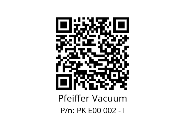   Pfeiffer Vacuum PK E00 002 -T