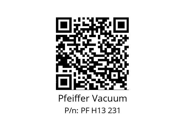   Pfeiffer Vacuum PF H13 231