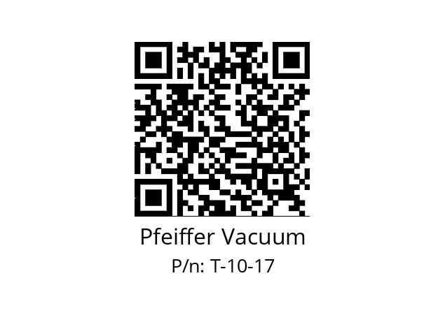   Pfeiffer Vacuum T-10-17