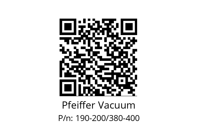   Pfeiffer Vacuum 190-200/380-400