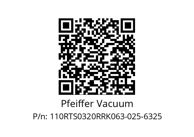   Pfeiffer Vacuum 110RTS0320RRK063-025-6325