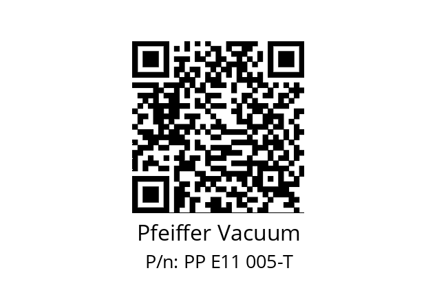   Pfeiffer Vacuum РР Е11 005-Т