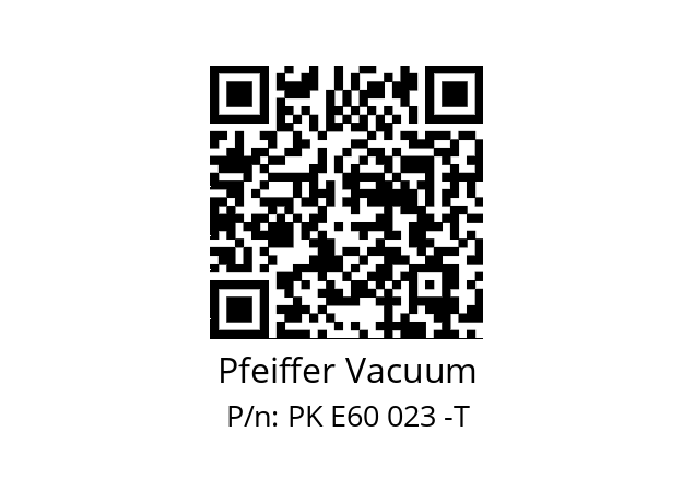   Pfeiffer Vacuum PK E60 023 -T