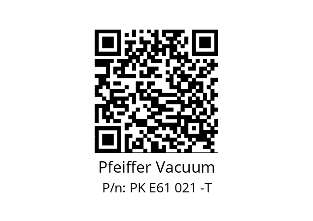   Pfeiffer Vacuum PK E61 021 -T