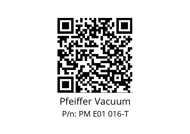   Pfeiffer Vacuum PM E01 016-T