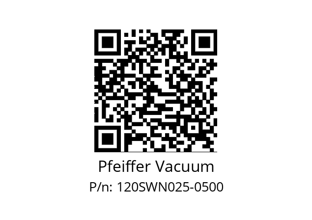   Pfeiffer Vacuum 120SWN025-0500