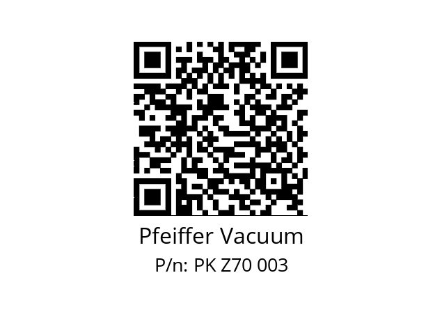   Pfeiffer Vacuum PK Z70 003