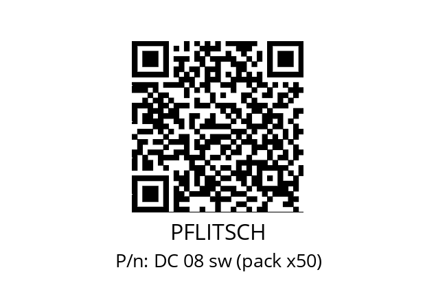   PFLITSCH DC 08 sw (pack x50)