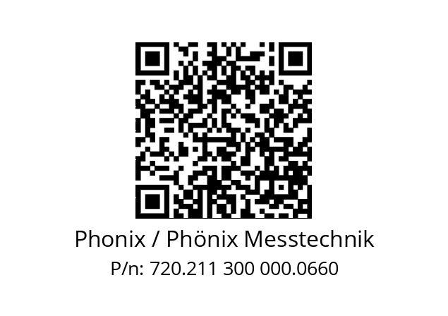   Phonix / Phönix Messtechnik 720.211 300 000.0660