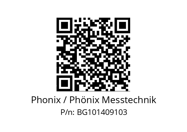   Phonix / Phönix Messtechnik BG101409103