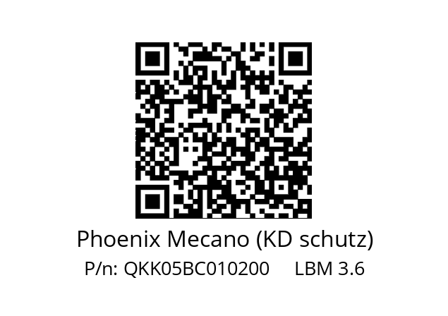   Phoenix Mecano (KD schutz) QKK05BC010200     LBM 3.6