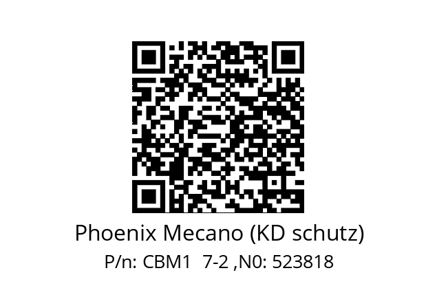   Phoenix Mecano (KD schutz) CBM1  7-2 ,N0: 523818