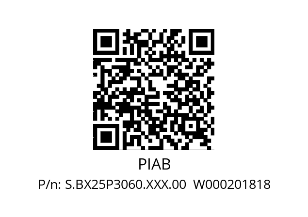   PIAB S.BX25P3060.XXX.00  W000201818