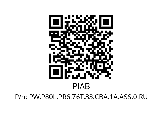   PIAB PW.P80L.PR6.76T.33.CBA.1A.ASS.0.RU