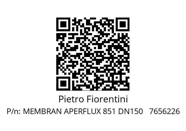   Pietro Fiorentini MEMBRAN APERFLUX 851 DN150   7656226