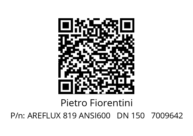   Pietro Fiorentini AREFLUX 819 ANSI600   DN 150   7009642