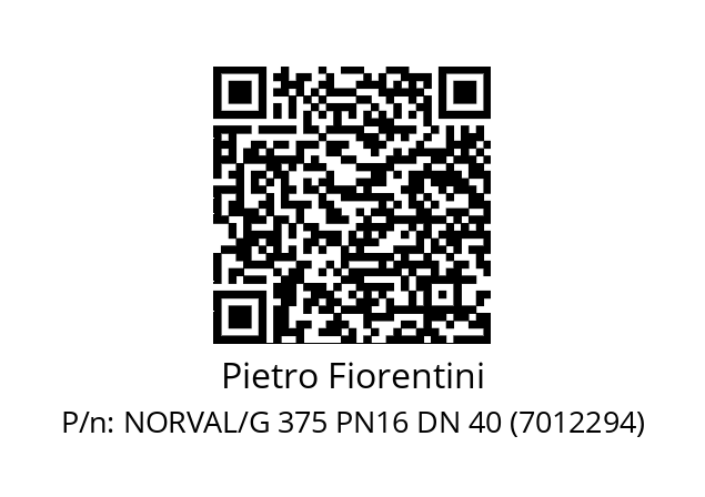   Pietro Fiorentini NORVAL/G 375 PN16 DN 40 (7012294)