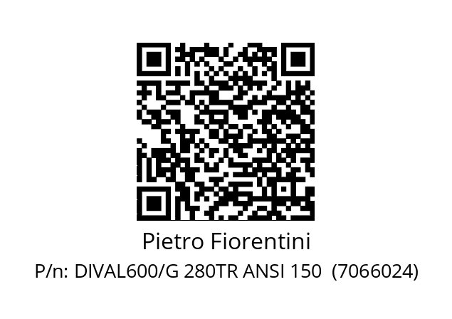   Pietro Fiorentini DIVAL600/G 280TR ANSI 150  (7066024)