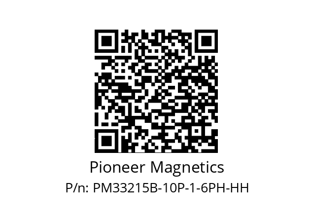  128579-RH6 Pioneer Magnetics PM33215B-10P-1-6PH-HH