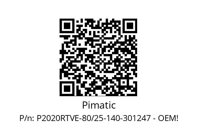   Pimatic P2020RTVE-80/25-140-301247 - OEM!