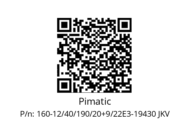   Pimatic 160-12/40/190/20+9/22E3-19430 JKV