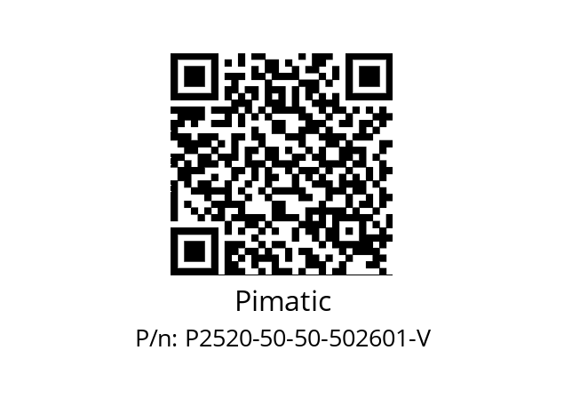   Pimatic P2520-50-50-502601-V