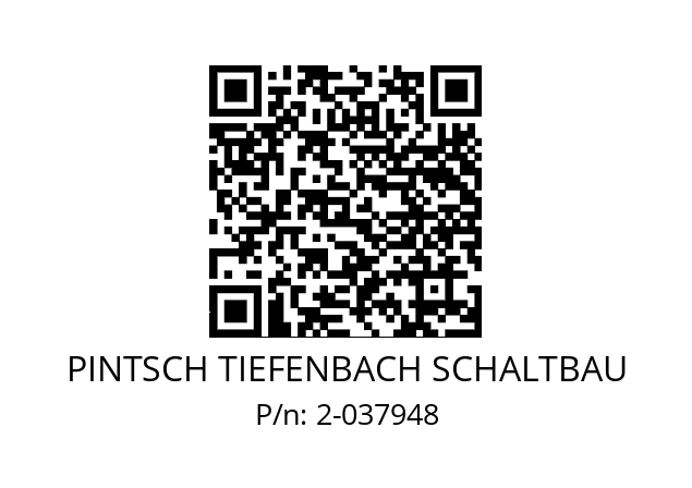   PINTSCH TIEFENBACH SCHALTBAU 2-037948