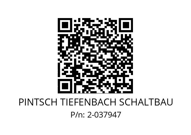   PINTSCH TIEFENBACH SCHALTBAU 2-037947