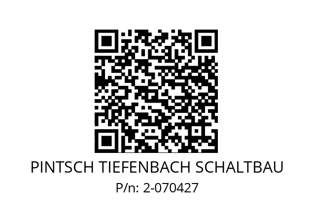   PINTSCH TIEFENBACH SCHALTBAU 2-070427