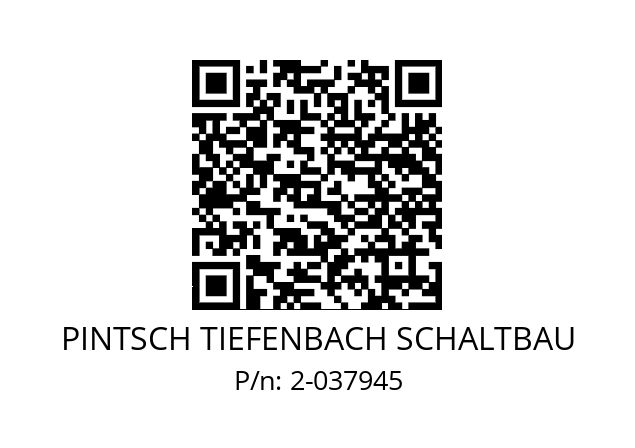   PINTSCH TIEFENBACH SCHALTBAU 2-037945