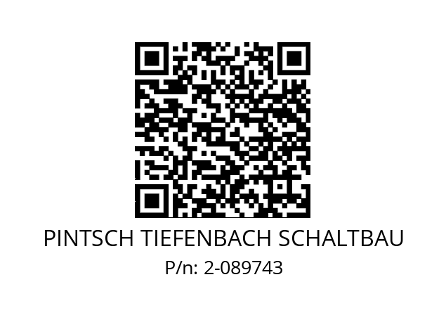   PINTSCH TIEFENBACH SCHALTBAU 2-089743