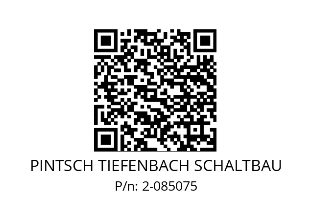   PINTSCH TIEFENBACH SCHALTBAU 2-085075