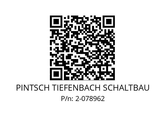   PINTSCH TIEFENBACH SCHALTBAU 2-078962