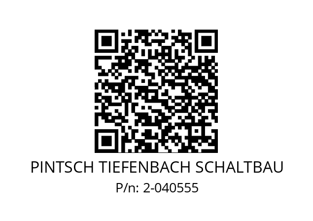   PINTSCH TIEFENBACH SCHALTBAU 2-040555