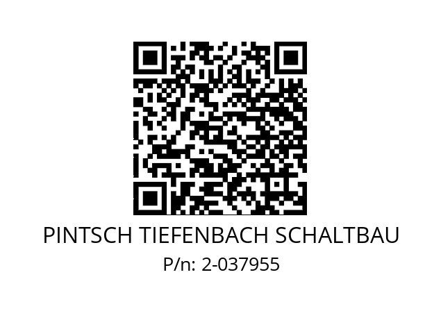   PINTSCH TIEFENBACH SCHALTBAU 2-037955