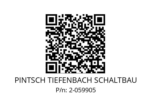   PINTSCH TIEFENBACH SCHALTBAU 2-059905