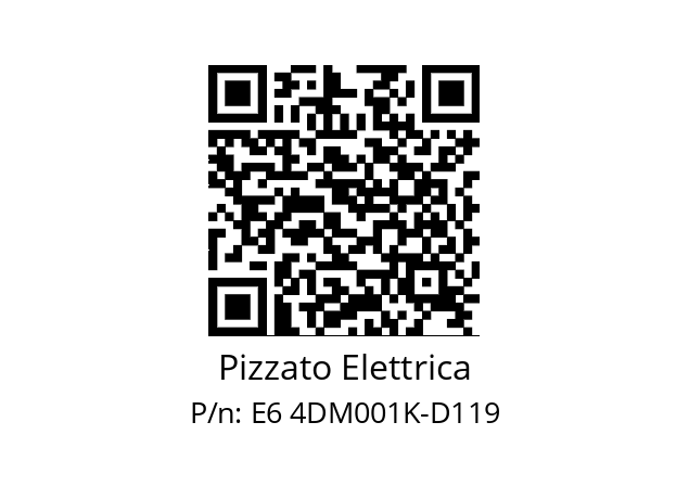   Pizzato Elettrica E6 4DM001K-D119