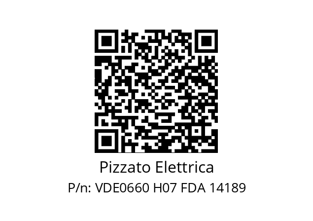   Pizzato Elettrica VDE0660 H07 FDA 14189