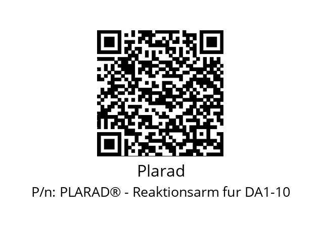   Plarad PLARAD® - Reaktionsarm fur DA1-10