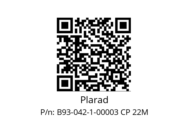   Plarad B93-042-1-00003 CP 22M