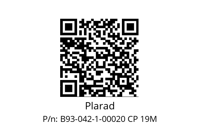   Plarad B93-042-1-00020 CP 19M