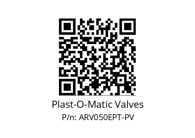   Plast-O-Matic Valves ARV050EPT-PV