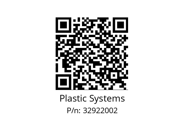   Plastic Systems 32922002