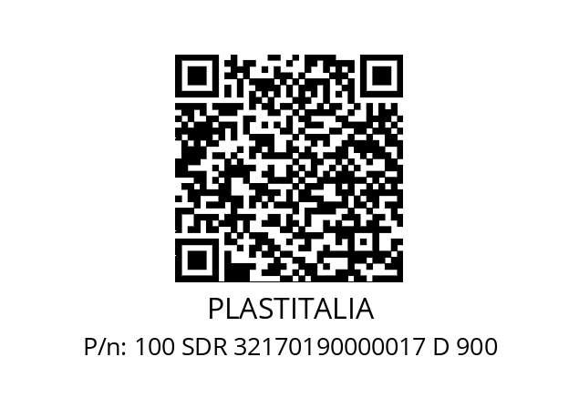   PLASTITALIA 100 SDR 32170190000017 D 900