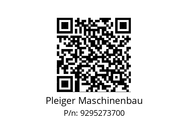   Pleiger Maschinenbau 9295273700