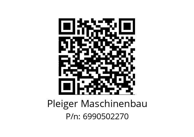   Pleiger Maschinenbau 6990502270