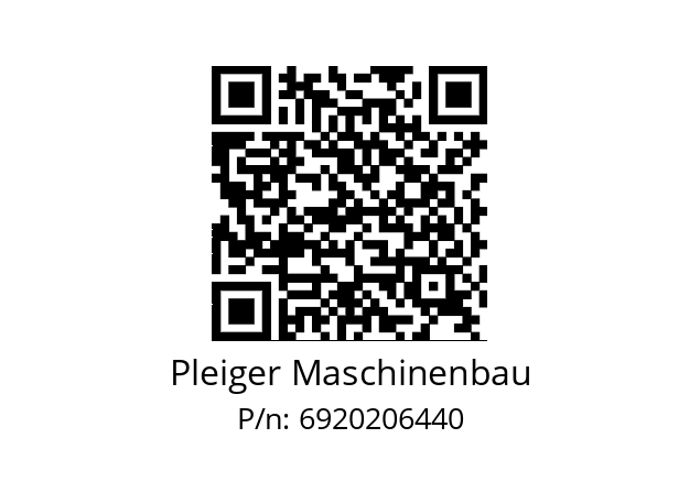   Pleiger Maschinenbau 6920206440